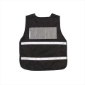 High visibility black reflective security custom safety vest